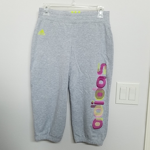 Adidas Grey Jogger Capris - Picture 1 of 5